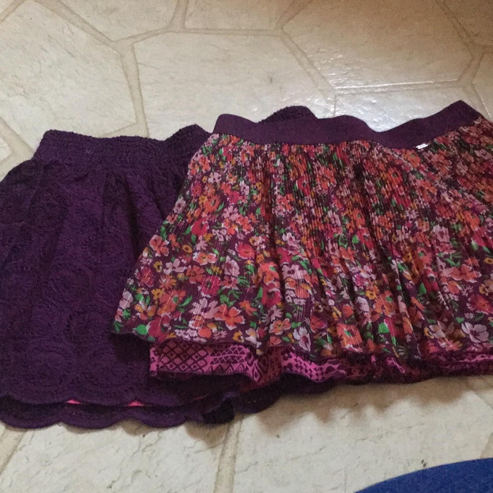 Pair of Aeropostale fall skirts